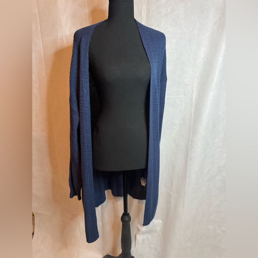 Classic Open-Front Navy Women’s Sweater Cardigan